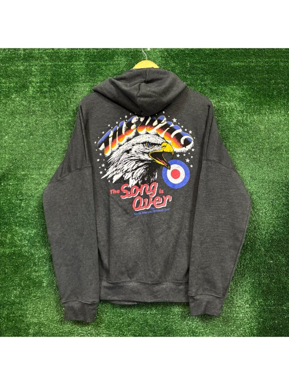 The Who The Song Is Over The Farwell Tour Rock Band Oversized Zip-Up Hoodie L